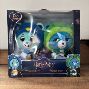 Harry Potter X Care Bears 2 Pack RAVENCLAW HOUSE SLYTHERIN HOUSE GRUMPY BEAR
